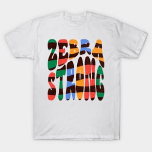 Ehlers-Danlos Syndrome Zebra Strong Retro Multicolor T-Shirt